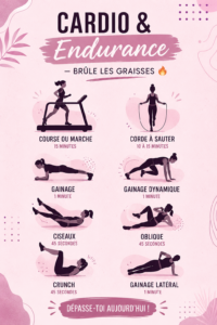 Femme faisant des exercices de cardio dans un parc, souriante et dynamique.