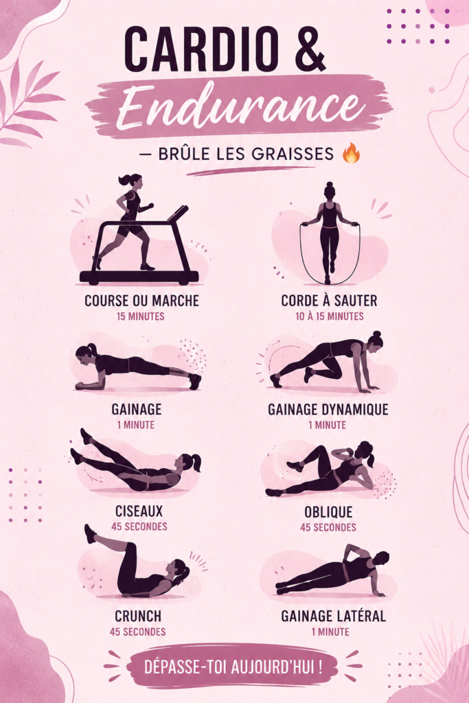 Femme faisant des exercices de cardio dans un parc, souriante et dynamique.