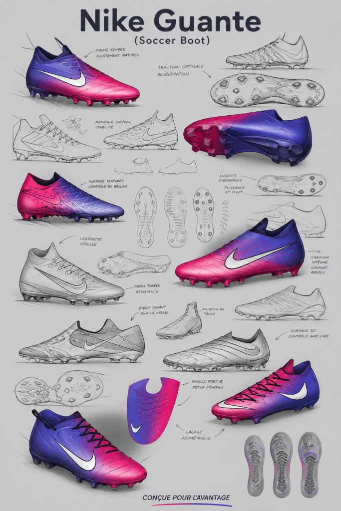 Chaussures de foot Nike Guante sur un terrain