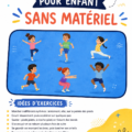 Enfants s'échauffant ensemble dans un jardin sans matériel