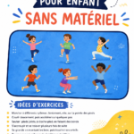 Enfants s'échauffant ensemble dans un jardin sans matériel