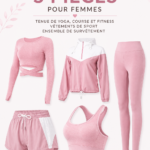 Ensemble de sport féminin confortable et élégant, parfait pour l'entraînement.