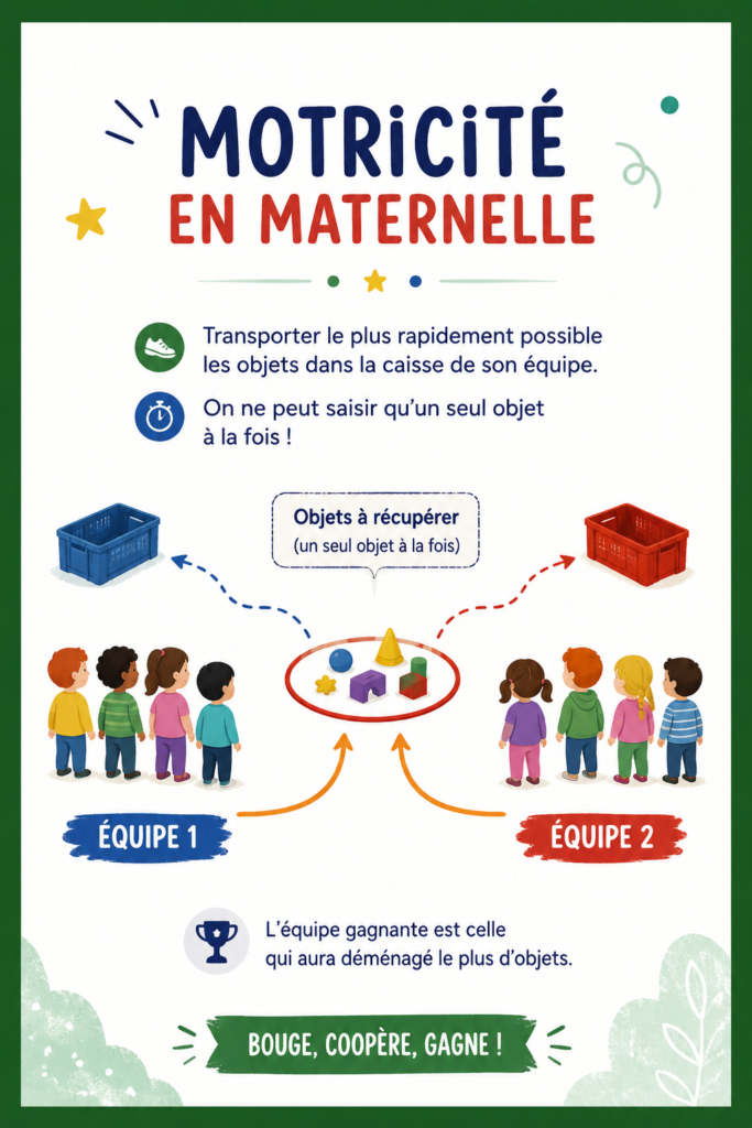 Enfant jouant avec des blocs pour développer sa motricité en maternelle.