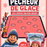 Un groupe d'enfants joyeux jouant au jeu Pêcheur de Glace sur un tapis coloré