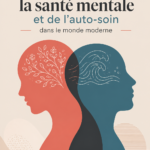 Femme pratiquant le self-care pour sa santé mentale, assise dans un espace relaxant.
