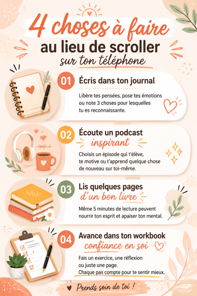 Image de femme en train de profiter d'activités extérieures au lieu de scroller sur son téléphone
