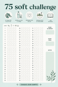 Femme pratiquant le 75 Soft Challenge en pleine nature, souriante et détendue.