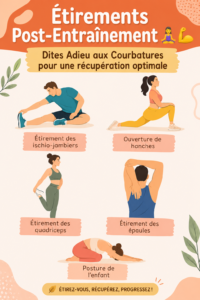 Femme en train de faire des étirements post-entraînement dans un parc, favorisant la récupération musculaire