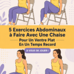 Une femme effectuant des exercices abdominaux sur une chaise dans son salon.