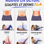 Femme faisant des exercices d'abdos à la maison pour tonifier son ventre.