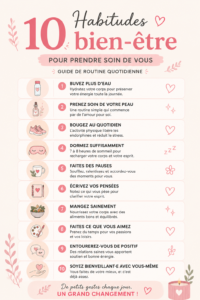 Femme souriante pratiquant des soins personnels quotidiens dans un cadre apaisant.