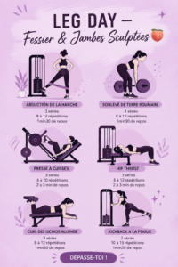 Femme faisant des exercices pour sculpter ses jambes et fessiers à la maison