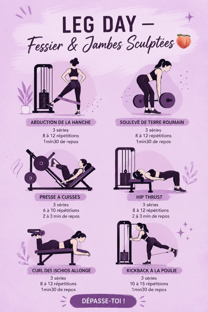 Femme faisant des exercices pour sculpter ses jambes et fessiers à la maison
