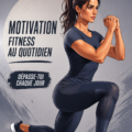 Femme souriante pratiquant du yoga dans un parc, renforçant sa motivation quotidienne pour le fitness.