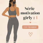 Femme heureuse entourée d'éléments girly inspirants