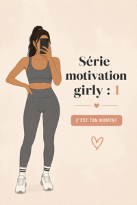 Femme heureuse entourée d'éléments girly inspirants