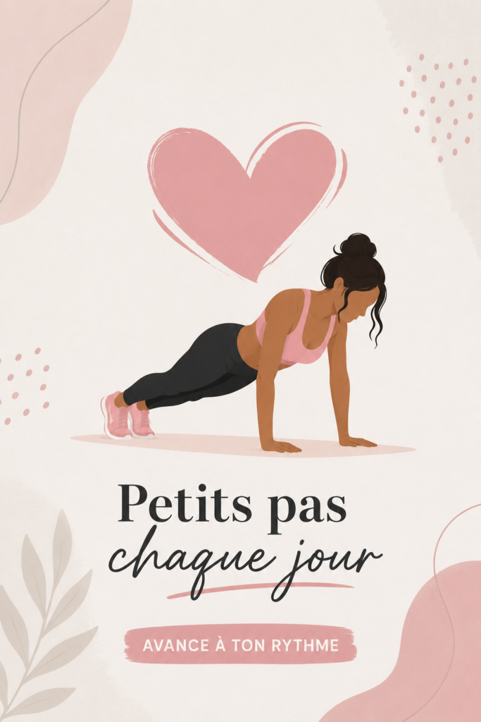 Une femme souriante prenant des petites actions positives chaque jour.