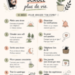 Femme contemplant son environnement sans smartphone, symbolisant la réduction du scrolling