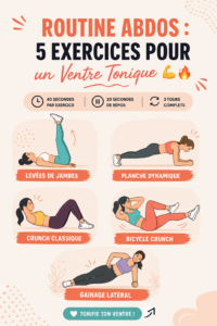 Femme réalisant des exercices abdominaux pour tonifier son ventre