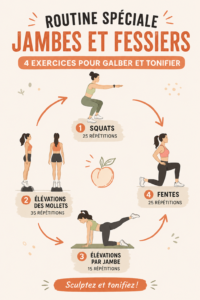 Femme en train de réaliser des exercices pour tonifier jambes et fessiers