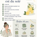 Femme effectuant une routine matinale paisible avec une tasse de thé