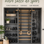 Salle de sport à domicile avec différents équipements de fitness