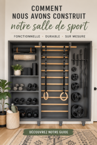 Salle de sport à domicile avec différents équipements de fitness