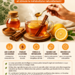 Infusion detox avec citron et cannelle, idéale pour stimuler le métabolisme