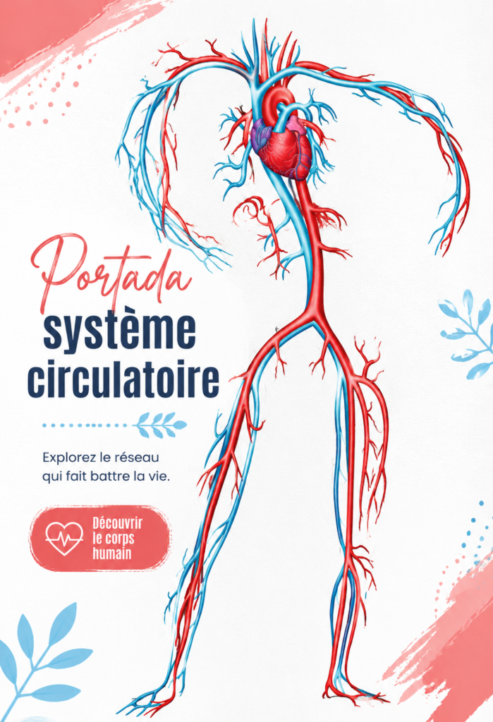 Illustration du système circulatoire montrant le cœur et les vaisseaux sanguins