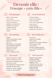 Femme souriante adoptant une routine de bien-être inspirante.