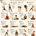 Femme faisant des exercices d'échauffement à la maison.
