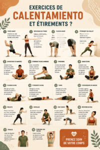 Femme faisant des exercices d'échauffement à la maison.