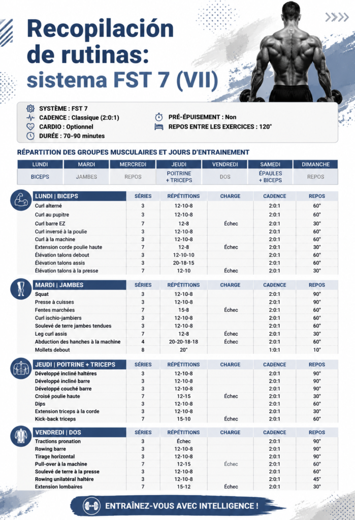 Une femme entraînée montrant des exercices FST 7 en salle de sport.