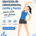 Femme faisant des exercices d'échauffement à la maison.