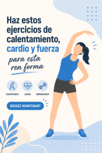 Femme faisant des exercices d'échauffement à la maison.