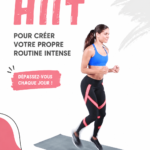 Femme réalisant un exercice HIIT dans un parc, motivée et en forme.