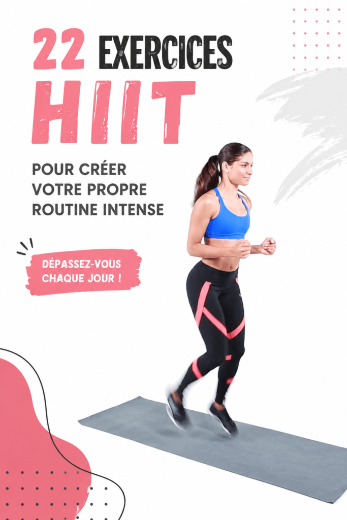 Femme réalisant un exercice HIIT dans un parc, motivée et en forme.