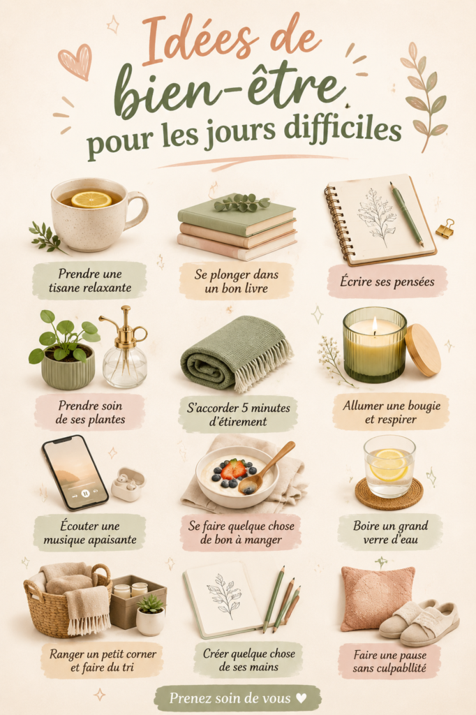 Femme prenant du temps pour elle avec une bougie et un livre, symbolisant le self-care.