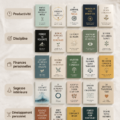 Couverture de livre sur le développement personnel avec un fond apaisant