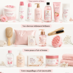 Femme utilisant des outils de beauté dans un moment de détente à la maison