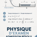 Femme étudiant avec des notes de physique pour réussir son examen d'admission