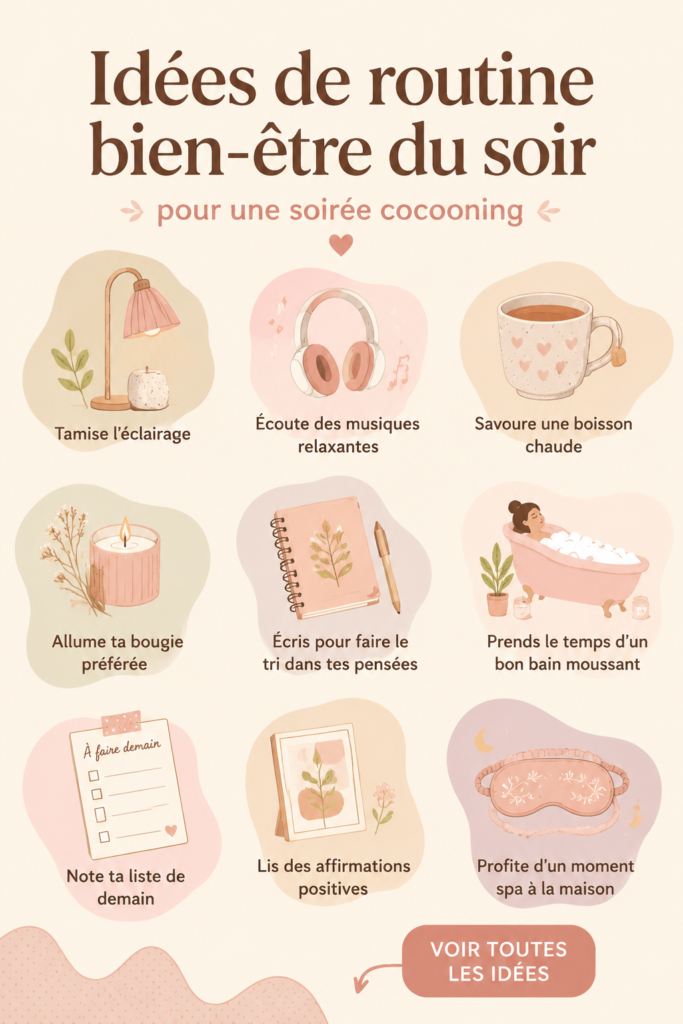 Ambiance cosy pour une routine de soins nocturne