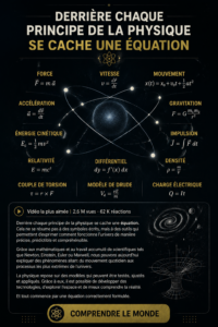 Équations mathématiques illustrant des concepts physiques fascinants.