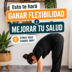 Femme en train de faire des exercices de flexibilité dans un parc.