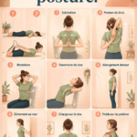 Femme effectuant des exercices pour améliorer sa posture dans un salon lumineux
