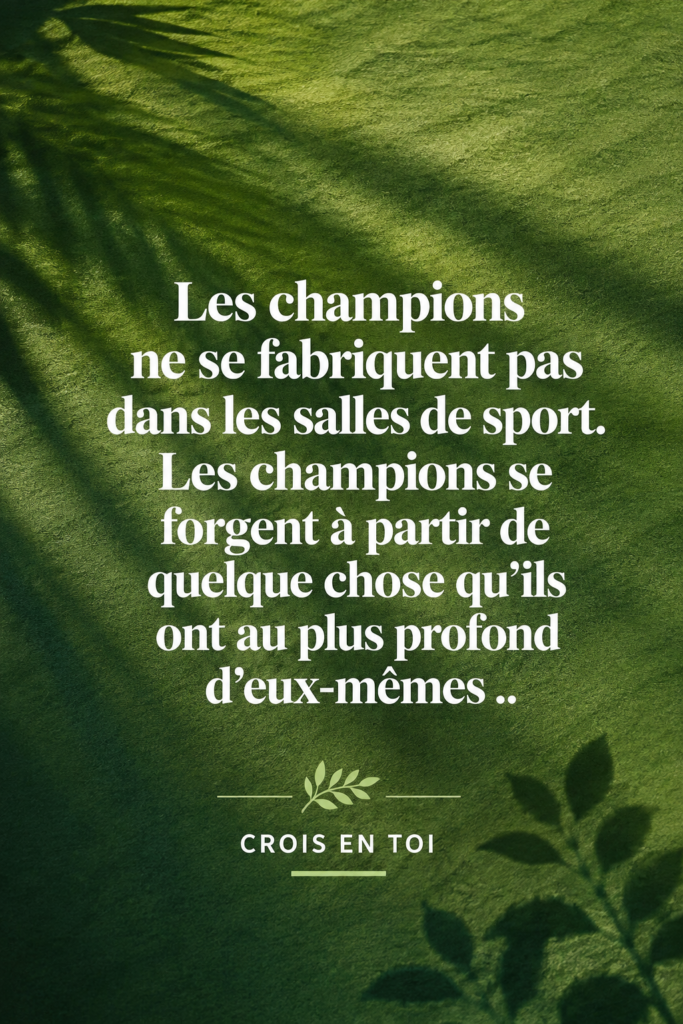 Femme en train de s'entraîner, illustrant la force intérieure nécessaire pour devenir championne.