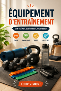Femme s'entraînant avec un équipement de sport à la maison