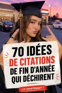 Une femme souriante en train de faire du sport avec des citations amusantes en arrière-plan.