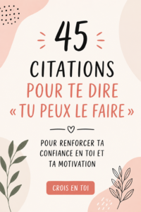 Une citation inspirante sur fond motivant pour les femmes