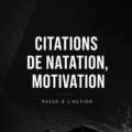 Citations inspirantes sur la natation circulant sur un fond aquatique